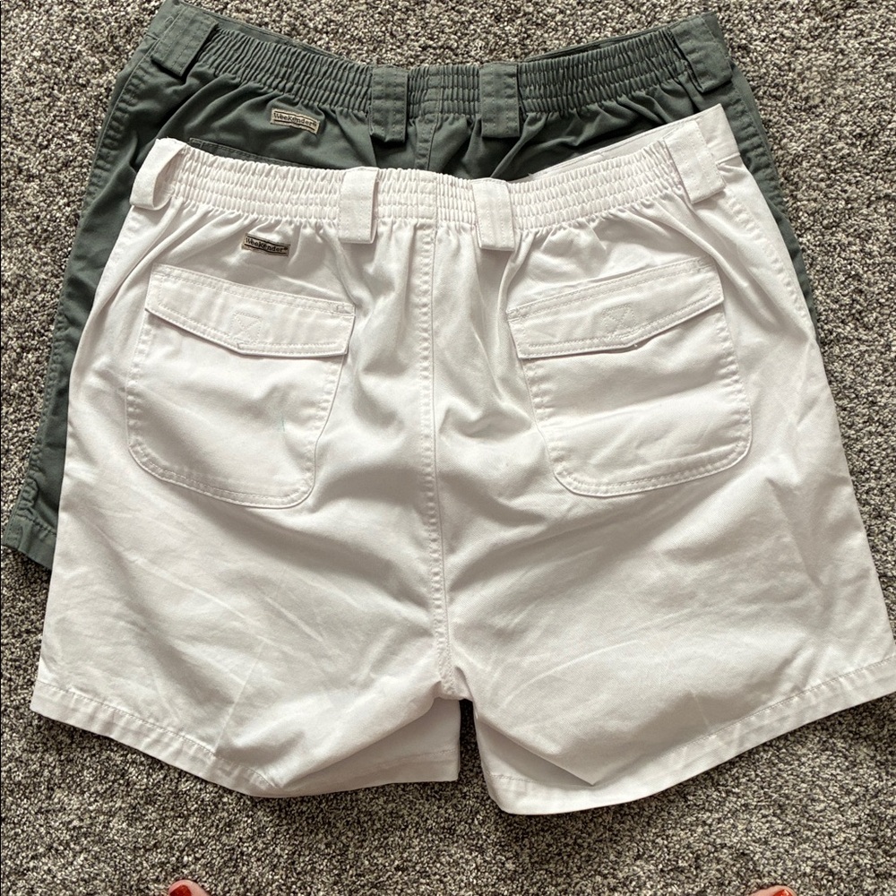 Weekenders White and Green Cargo Shorts